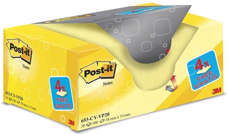 Post-it Haftnotizen 38 x 51 mm gelb 20 Stück
