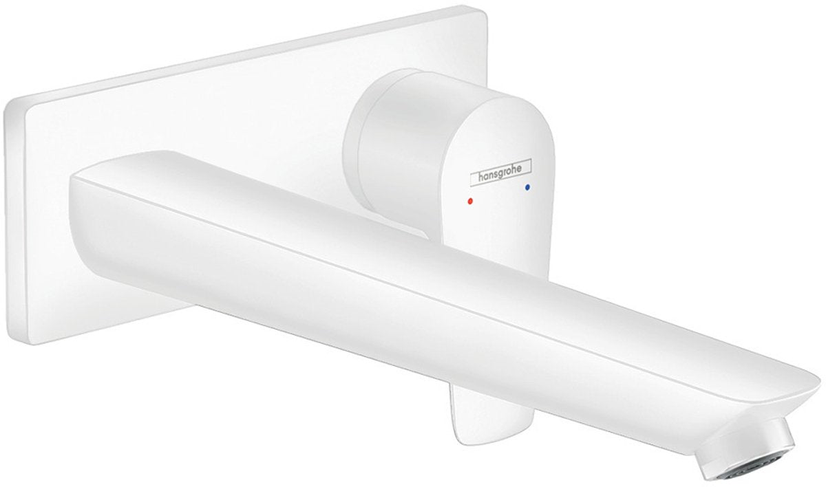Hansgrohe talis e – Waschtischarmatur – Einhebelbedienung – mit Ablassschraube – Größe 225 mm – mattweiß