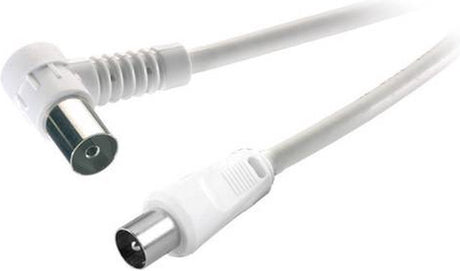 Speaka professional antenne aansluitkabel [1x antennestekker 75 ω - 1x antennebus 75 ω] 10.00 m 75 db 90° haaks naar re