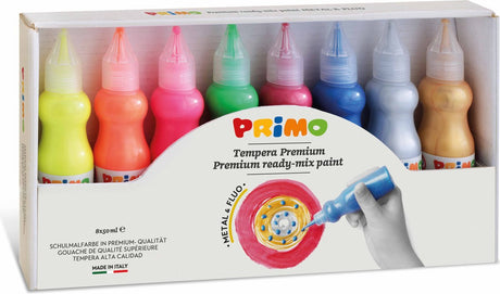 Primo | Gouache Metallic Fluor 8 Stück