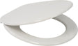 Plieger royal toiletbril - universele vorm wc bril - duroplast - wit - met deksel - rvs bevestiging