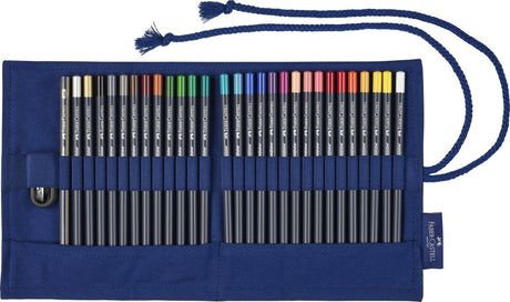 Faber Castell Faber Castell FC-114752 Rolletui mit 27 Goldfaber Buntstiften, 1 Bleistiftspitzer und 1 Goldfaber Bleistift 4B