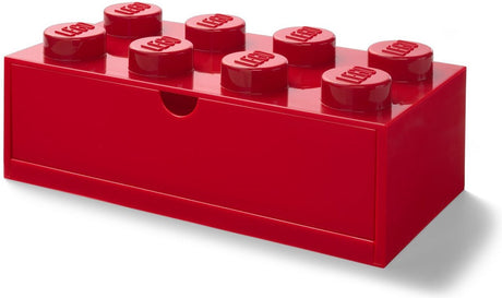 Lego - Aufbewahrungsbox Schreibtischschublade Ziegel 8 - Kunststoff - Rot