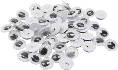 Creativ Company Kulleraugen, zum Aufnähen, Größe 10 mm, 50 Paar, 100 Stück, 1 Beutel