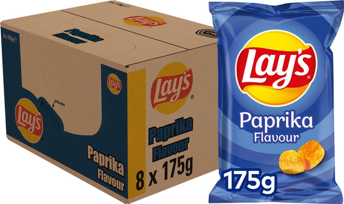 Lay's Paprika - Chips - 8 x 175 Gramm