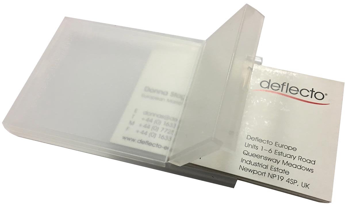 Deflecto Visitenkartenhalter transparent