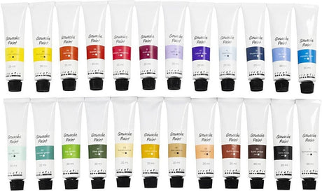 Creativ Company Gouachefarbe in verschiedenen Farben – 24 x 20 ml.