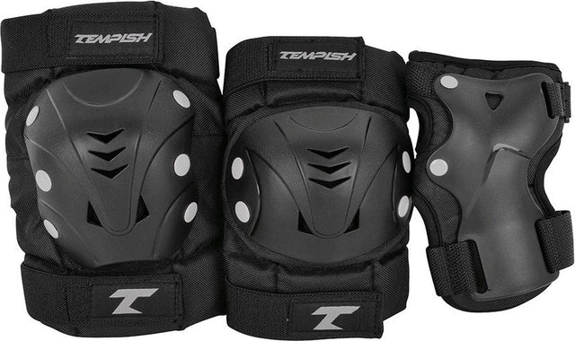 Tempish - Taky - Skate-Schutz - 3er-Pack - Erwachsene - Schwarz - Komplettset zum Skaten - Größe XL