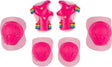 Nijdam skate beschermset - pink rainbows - roze wit - m