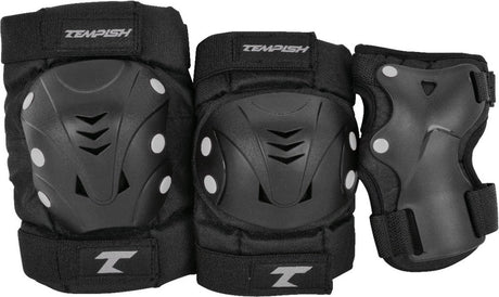 Tempish – Taky – Skate-Schutz – 3er-Pack – Erwachsene – Schwarz – Komplettset zum Skaten – Größe L