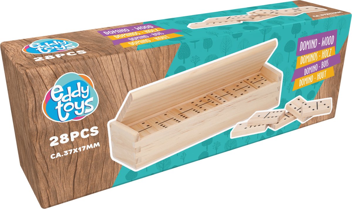 Eddy Toys Naturholz-Domino