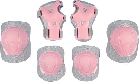 Nijdam skate beschermset kinderen - concrete rose - roze grijs - s