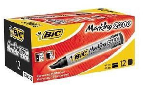Bic marker 2300 permanent zwart ds 12