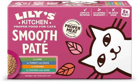 Lily's Kitchen Katzenfutter Nassfutter – Multipack 8x85g – getreidefrei, 65 % Frischfleisch, reich an Taurin