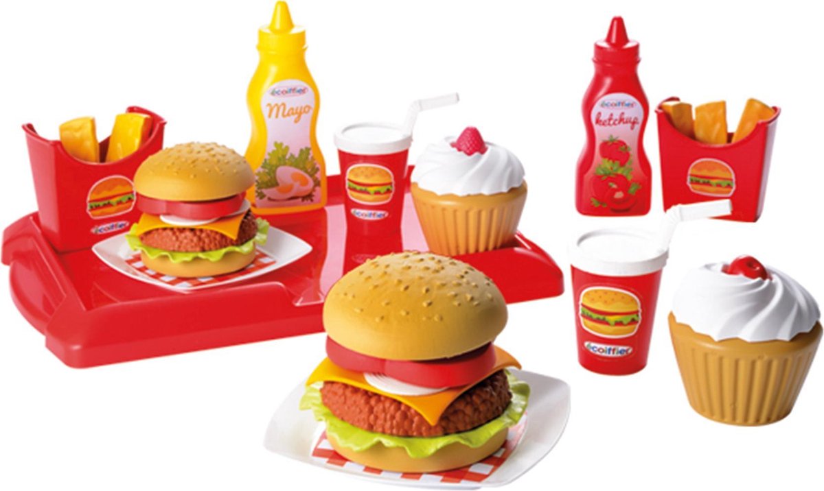 Ecoffier écoiffier 100 % Chef: Hamburger-Set 25-teilig
