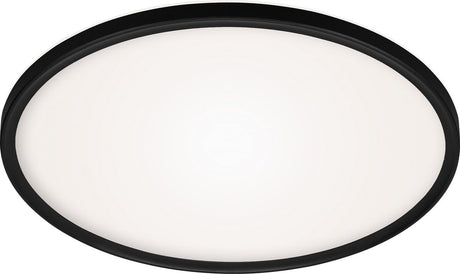 Briloner Slim - LED Deckenleuchte - Deckenlampe mit Hintergrundbeleuchtung - 22 Watt - 3000 Lumen - 4000 Kelvin - Weiß-Schwarz