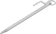 Proplus grondpen 41 cm ø 18 mm – tentharing en rotspen voor harde ondergrond – met haak en ring – staal – zilver