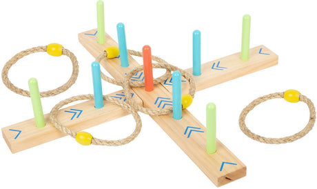 Kleiner Fuß - Holzringswerfenspiel aktiv