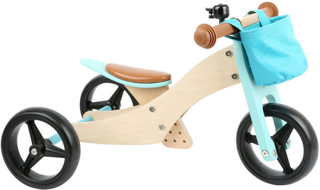 Kleiner Fuß - Holzdreirad und Balance Bike 2in1 Türkis