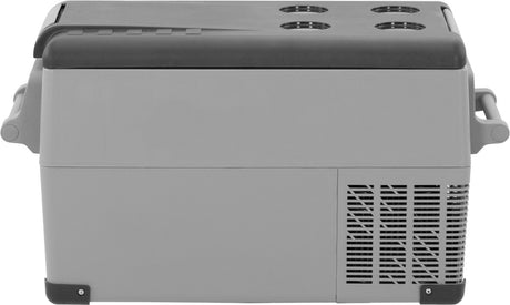Steamy -e dual compartment elektrische compressor koelbox - 30liter - 12v en 230v - voor auto en camping - frigobox - grijs