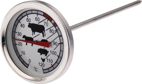Westmark Bratenthermometer, mit Symbolen für gute Lesbarkeit, Edelstahl, silberrot, 12692270