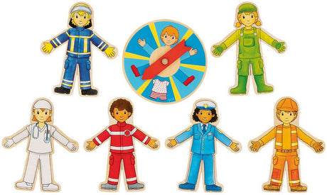 Goki-Puzzle: Karrieresucher, Drehteller-Durchmesser 14 cm, 38-teilig, Holz, 3+