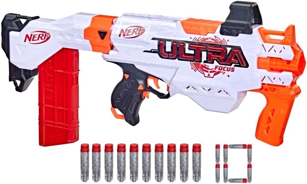 Nerf Ultra Focus Blaster – halbautomatischer Blaster mit abnehmbarem Magazin