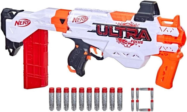Nerf Ultra Focus Blaster – halbautomatischer Blaster mit abnehmbarem Magazin