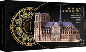 Geronimo games piececool - notre dame cathedral paris (special edition) - - hobby - metalen model - 3d puzzel - level 5 - 382 stukjes