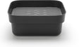 Brabantia sinkside afwasbak - vierkant - met afdruipschaal - dark grey
