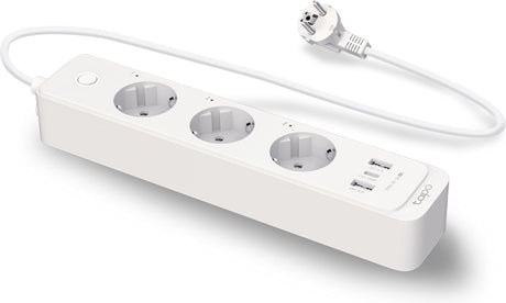 Tp-link Tapo P300 smarte WLAN-Steckdose (weiß, 2x USB-A, 1x USB-C, WLAN, Bluetooth 4.2)