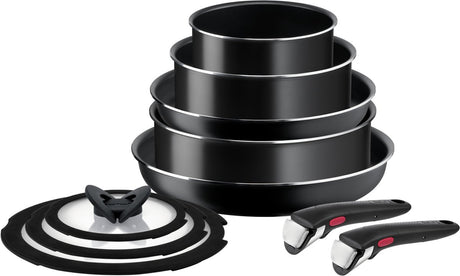 Tefal Ingenio Easy Cook Clean - Pfannenset - 10-teilig - nicht für Induktion geeignet - stapelbar - abnehmbarer Griff