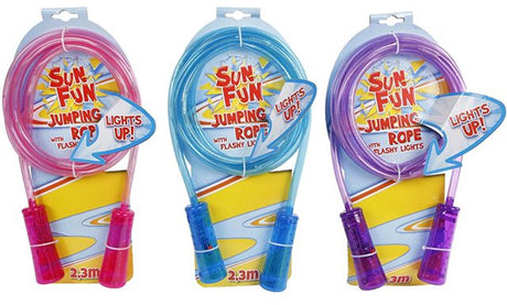 Sun fun springtouw met licht kleurrijk speelgoed voor buitenplezier.