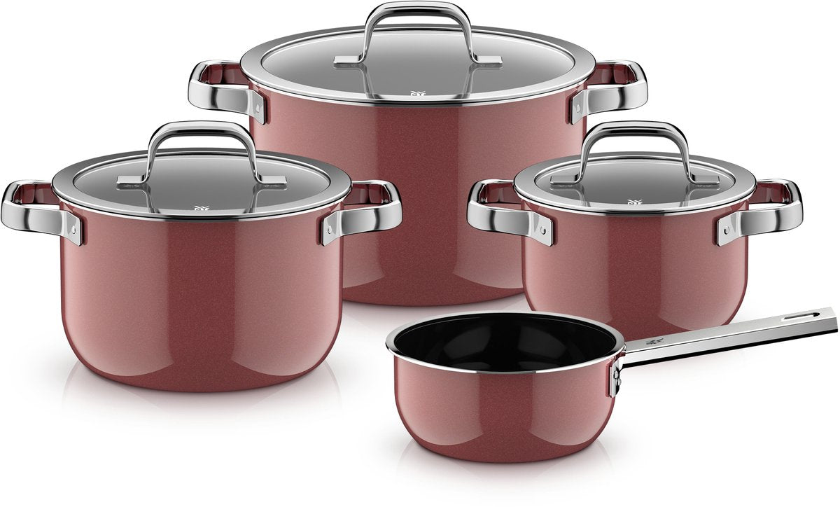 WMF Fusiontec 2.0 Mineral Pro – Pfannenset – 4-teilig – Rosenquarz – Induktion – kratzfest – für alle Herdarten geeignet