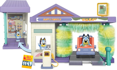 Moose toys bluey wasstraat met auto