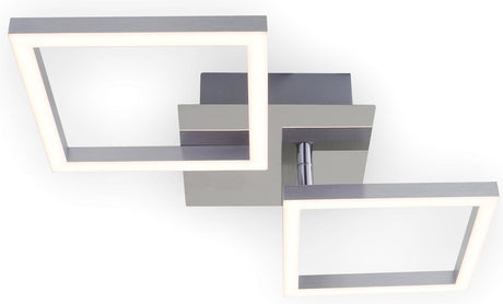 Briloner Gestell - Deckenleuchte - drehbare Deckenleuchte - LED 16 Watt - 1.200 Lumen - 3.000 Kelvin - Deckenleuchte Chrom-Silber
