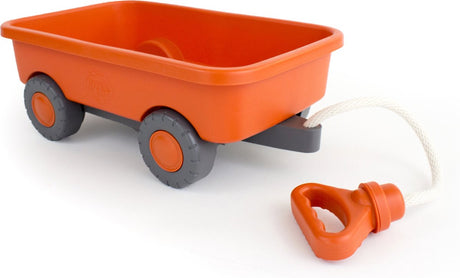 Grünes Spielzeug, orangefarbener Wagen