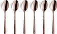 Amefa Felicity Kupfer – 6-teiliges Teelöffel-Set – 12 cm – 18 0 Chromstahl – Hochglanz-PVD-Beschichtung – Hammerschlag-Finish – Geschenkverpackung