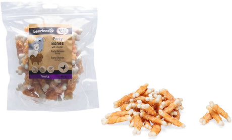 Beeztees leckere Leckereien Partyknochen mit Huhn – Hundekekse – Hundesnacks – Hundeleckerlis – 400 Gramm