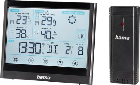 Hama weerstation full touch zwart