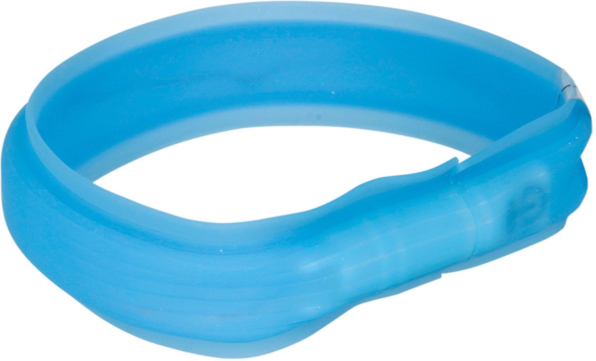 Trixie Halsband USB-Blitzlicht leuchtend wiederaufladbar blau 30 mm x 70 cm