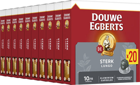 Douwe Egberts Lungo starke Kaffeetassen - Intensität 10 12 - 10x20 Kapseln