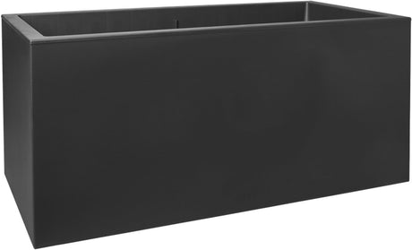 Elho vivo next lang 80 – Pflanzgefäß für drinnen und draußen, rechteckig – 100 % recycelter Kunststoff – L 78,0 x H 37,9 cm – Living Black