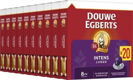 Douwe Egberts Lungo Intense Kaffeetassen – Intensität 8 12 – 10 x 20 Kapseln