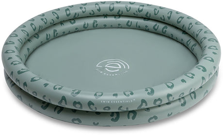 Swim essentials - zwembad - ø100 cm - groen - luipaardprint - kind