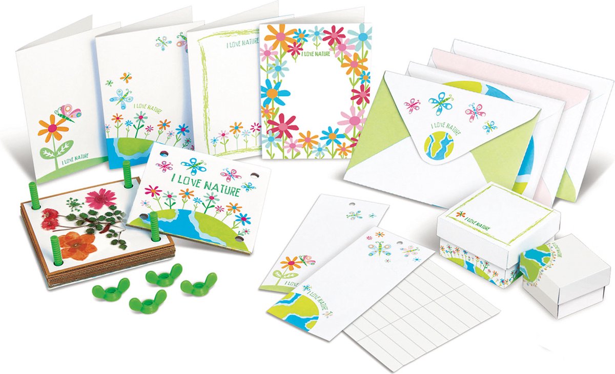 4 m Basteln – Blumenpresse – kreatives Spielzeug – Hobby-Paket Blumen – grüne Kreativität – 5+