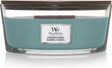 Woodwick Heartwick Flame Ellipse Duftkerze – immergrüner Kaschmir – 50 Brennstunden