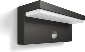 Philips led philips bustan buitenwandlamp - met sensor - antraciet