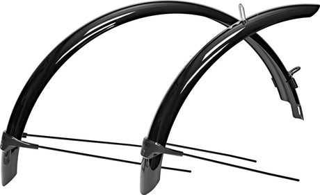 Bbb Cycling Cityguard Schutzblech-Sets Citybike – 22 Zoll – vorderer Schutzblech und hinterer Schutzblech – verstellbar – schwarz – bfd-40