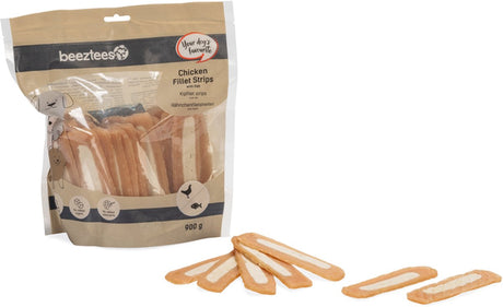Beeztees Hundesnack Hähnchenfiletstreifen mit Fisch – Belohnungssnack – Vorteilspack – 900 gr